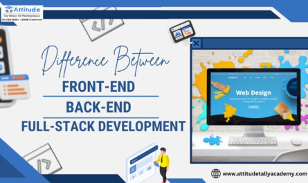 This image is related to difference between Front-end , back-end , full -stack development