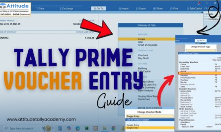 TallyPrime Voucher Entry Guide – Learn how to enter vouchers in Tally Prime with step-by-step instructions. Best TallyPrime training for accounting and GST.